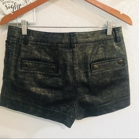 3.1 Phillip Lim A-Line Black Metallic Shorts Sz 4 - Picture 9 of 11
